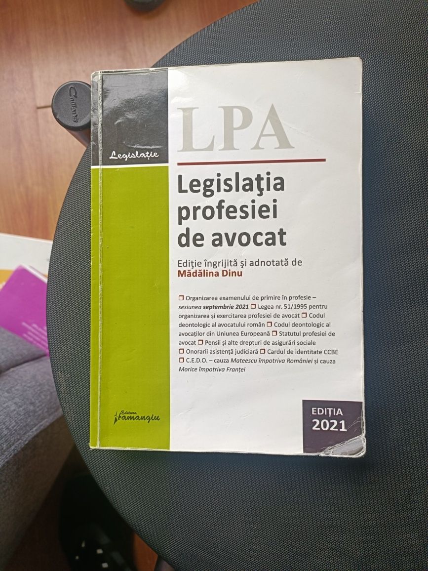 Fișe de Oepa. Ediția a 5-a. Editura Hamangiu+Legislația Profesiei av.