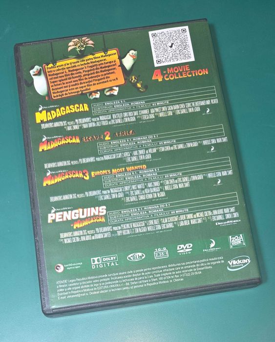 Pinguinii din madagascar colectie 4 DVD dublate in romana