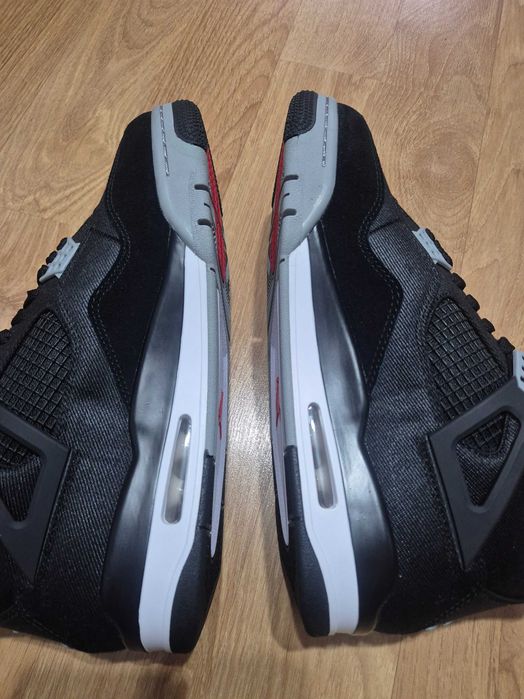 Pantofi sport Jordan 4 black canvas