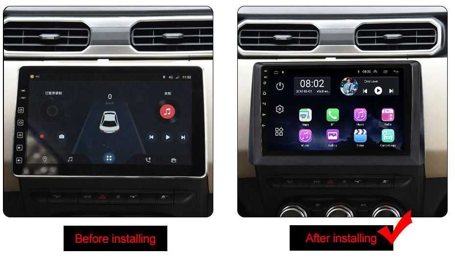Navigatie Android 14 RENAULT DUSTER  2019 ARKANA 1/8 Gb CarPlay CAMERA