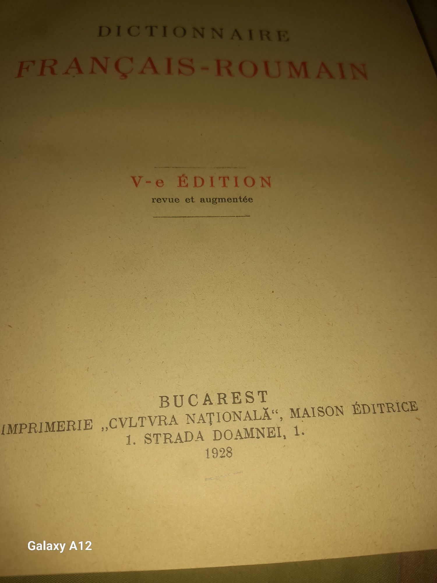 Dicționar Francez-Român..1928.