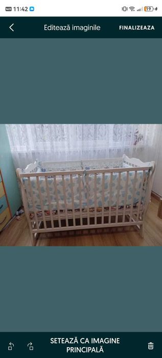 Patut bebe lemn masiv nou