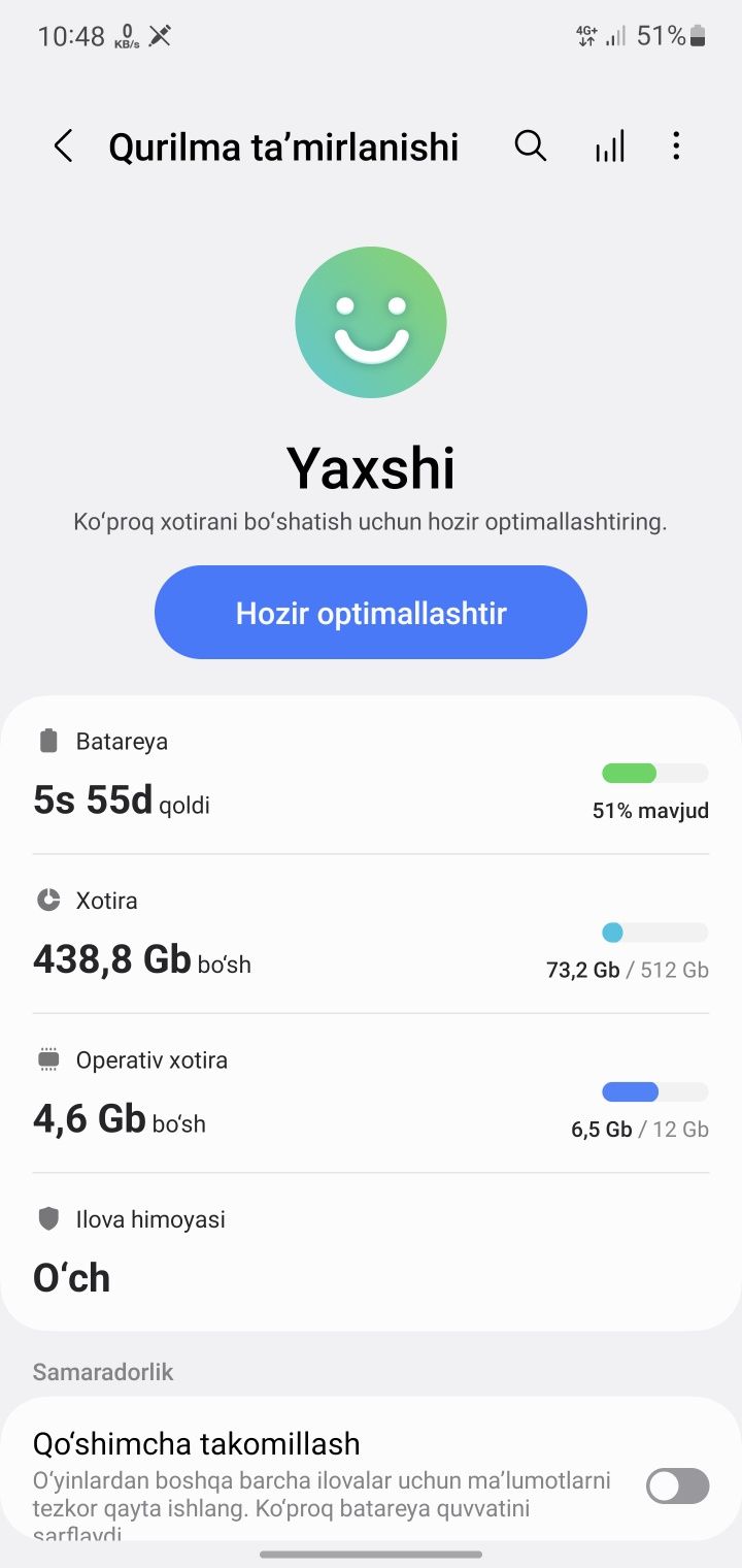 Samsung note 10 pulus 5G 512 xotira radnoy kar dak yu
