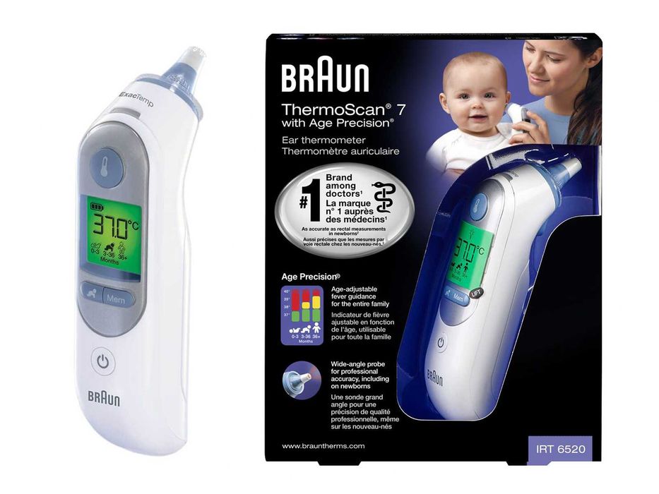 Ушен термометър Braun ThermoScan 7 (IRT 6520) за деца 0+ Age Precision