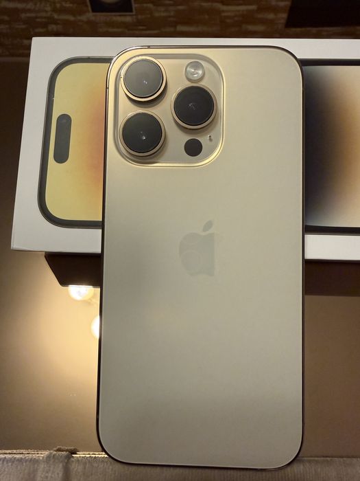 - IPHONE -14-PRO GOD/128 gb,full box,battery health 85%