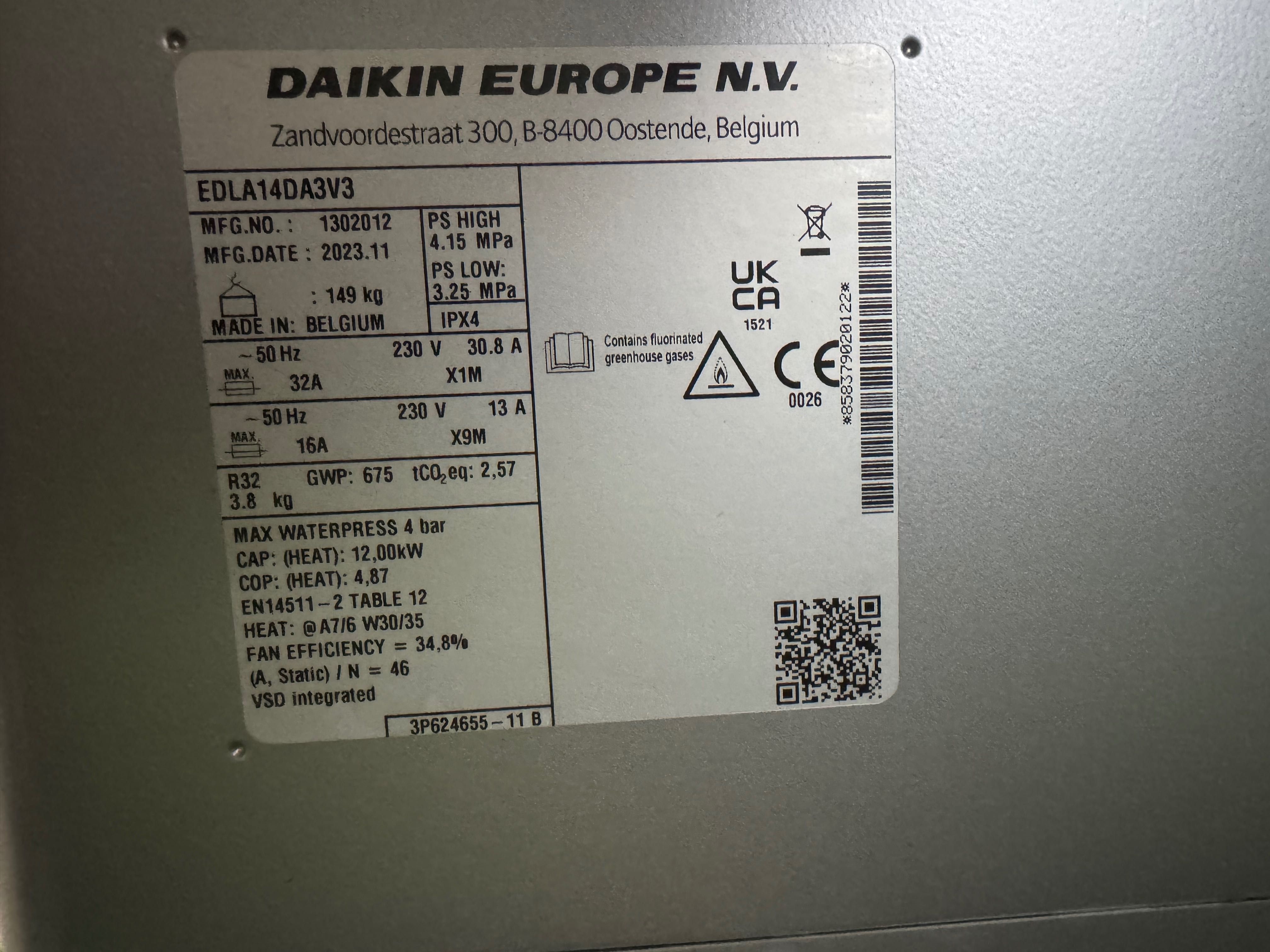 Pompa de Căldură - Daikin EDLA14DA3V3