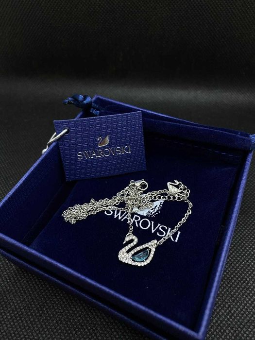 Lant Swarovski lebada albastru