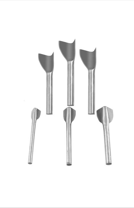 Set 6 cuțite în V de taiat piele : Nr 135