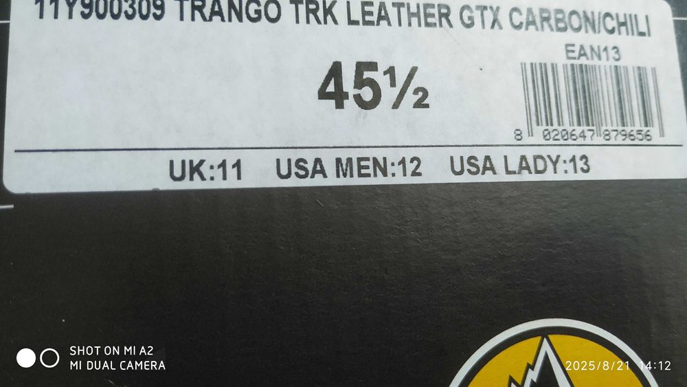 La Sportiva Trango Trk Leather GTX Carbon/Chili