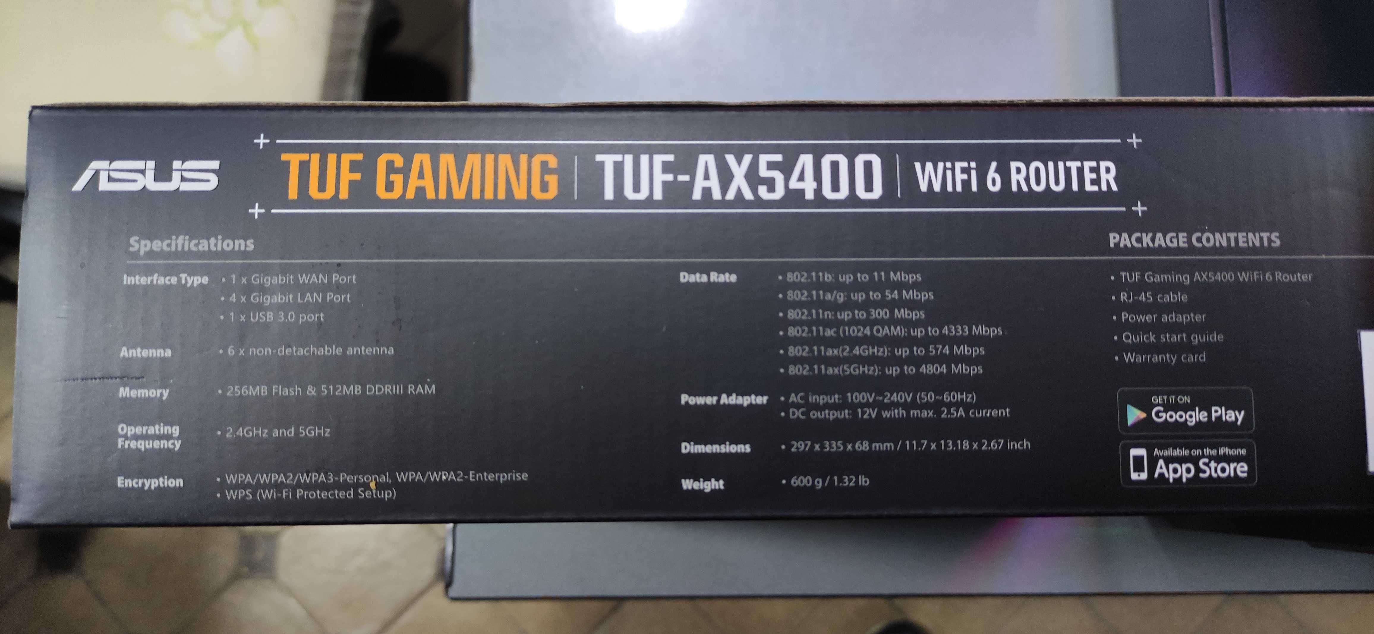 Игровой Wi-Fi роутер ASUS TUF Gaming AX5400