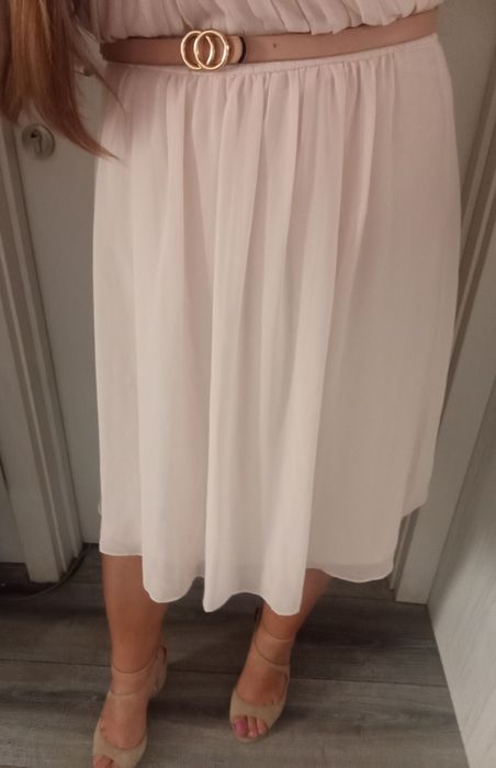 Дамска рокля за повод М/Л цвят пудра