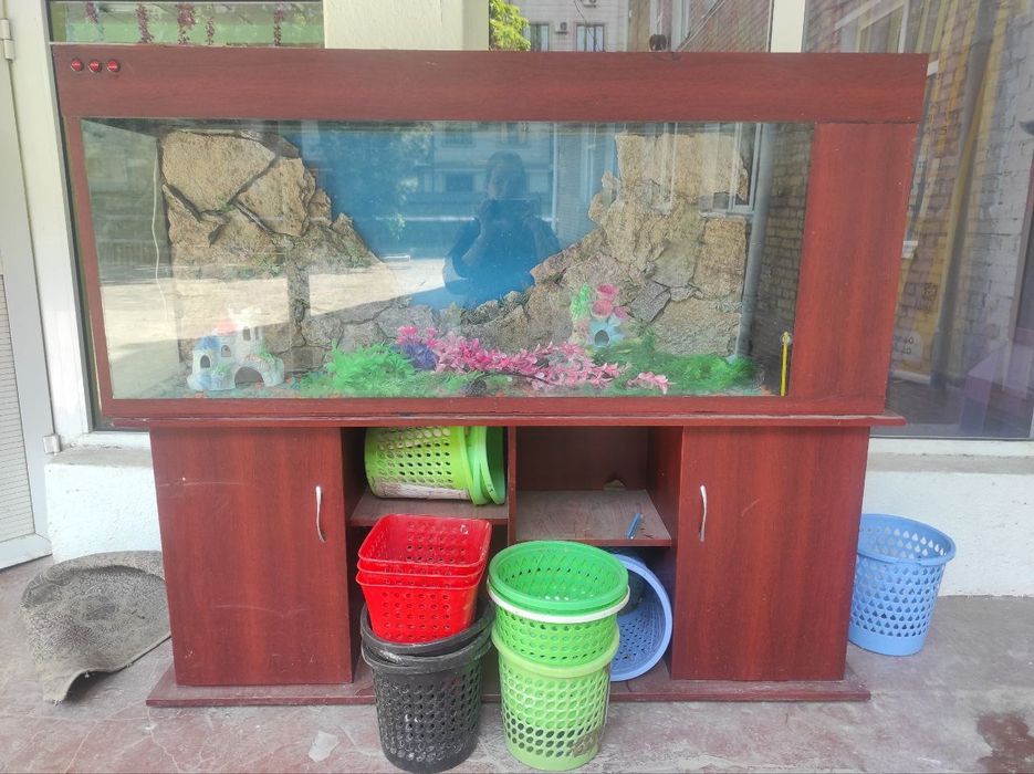 Продам аквариум  с декарацией
