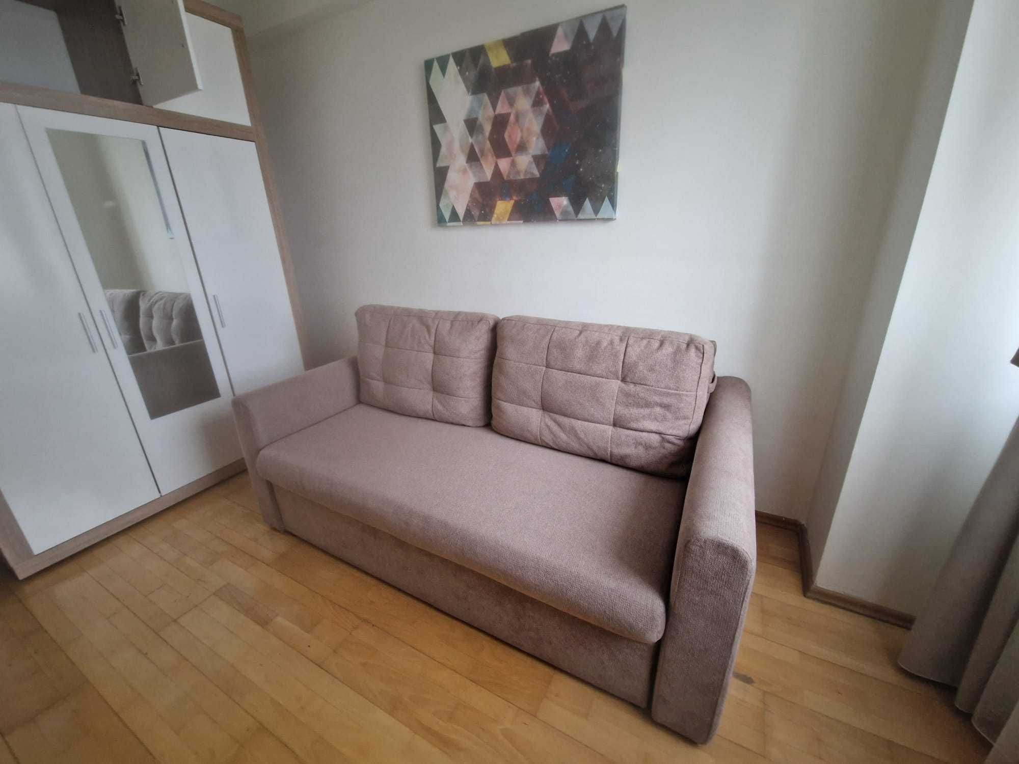Canapea 2 locuri extensibila in doua variante de culori; Lila si Bej