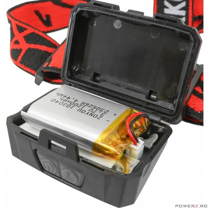 Lampa pentru atelier, prindere pe cap, cu acumulator 125 Lm 1200 Mah,