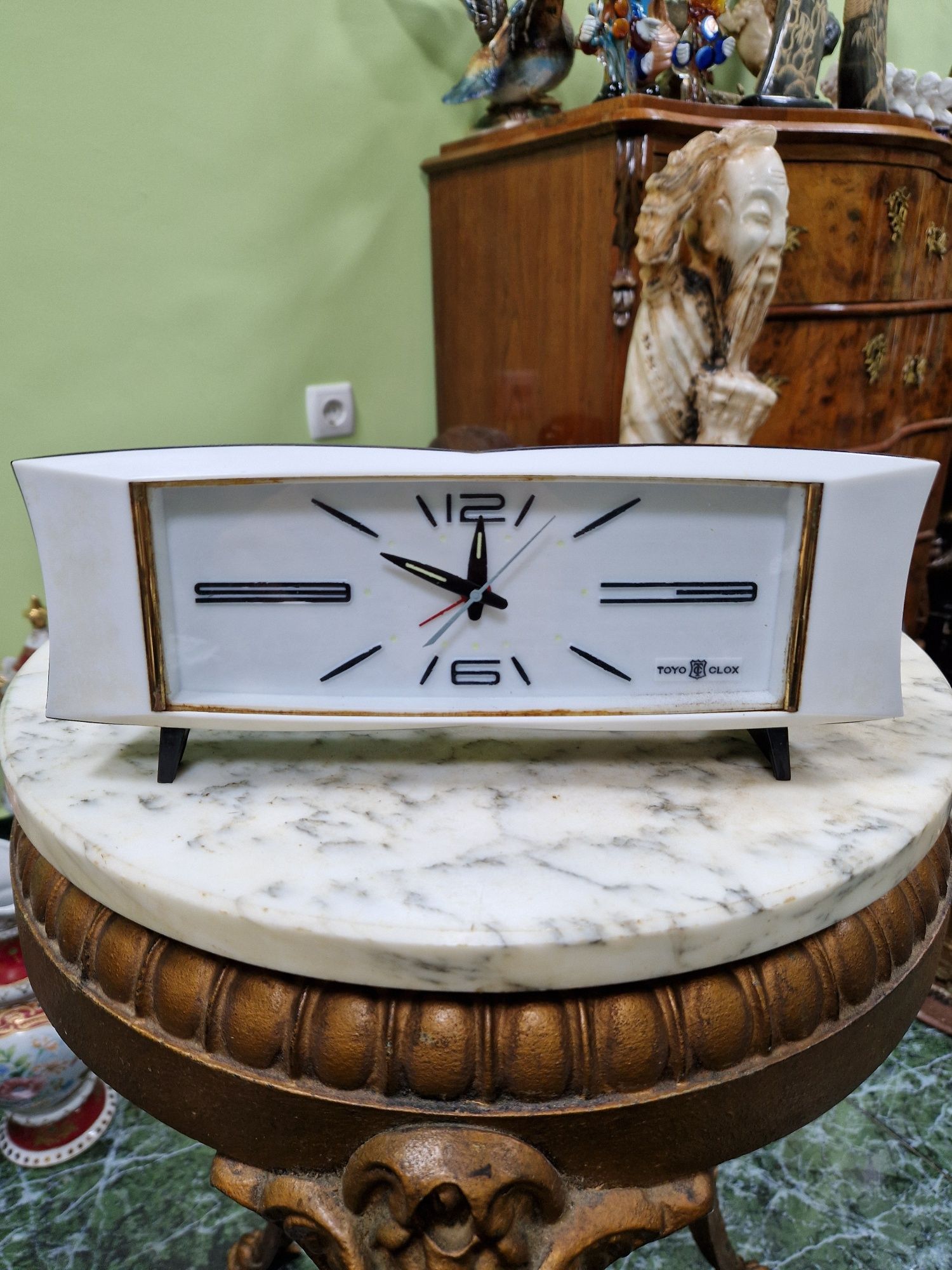 Рядък антикварен колекционерски японски будилник Toyo- Clock
