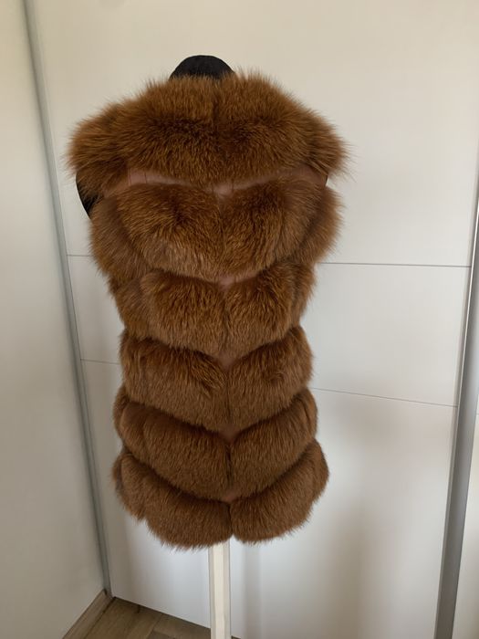 Vestă blană naturală vulpe S