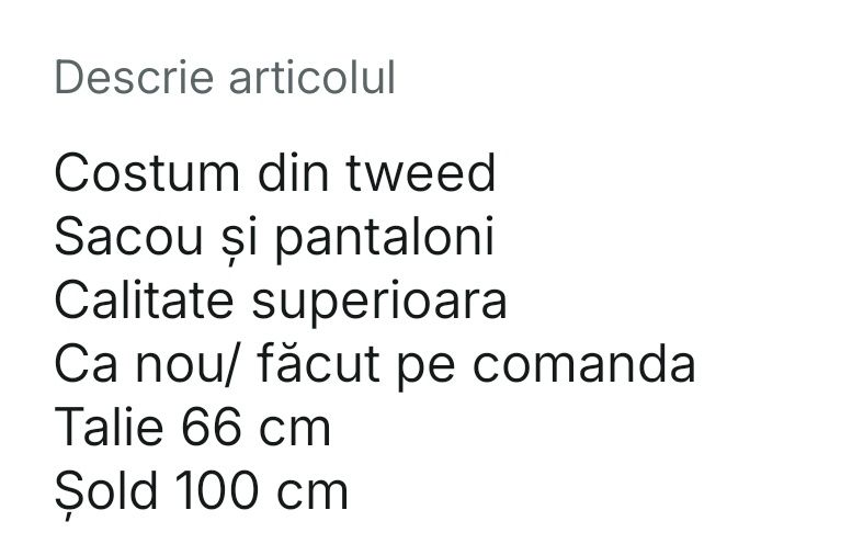 Costum tweed XS Calitate Superioara