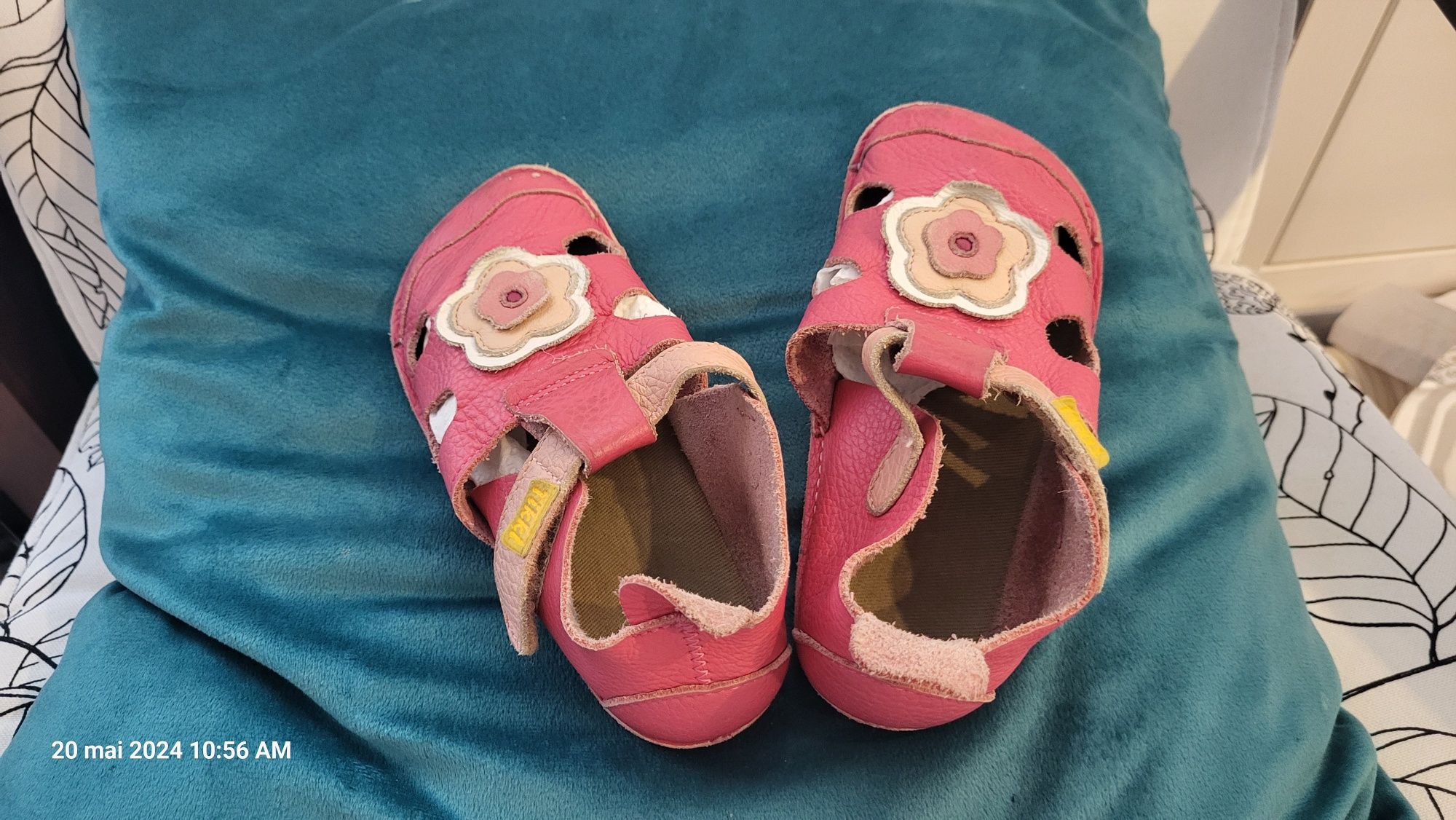 Sandale barefoot Tikki Nido (roz 27, albastru 22)