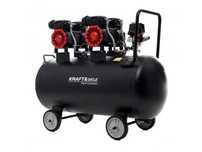 Compresor fara ulei silentios, 4 pistoane, 100L / 1500W X 2 ,528l/m