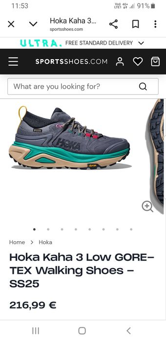 Hoka gore tex vibram 41.5 -42  ..26 de cm talpa