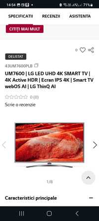 Tv LG 4k Smart Tv,diagonala 108,defect