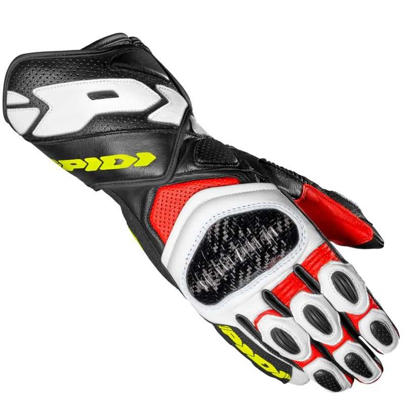 НОВИ Мото ръкавици SPIDI Carbo 7 RED/FLUO Размери М и Л
