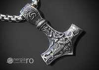 Amuleta Talisman Pandantiv Ciocanul lui Thor Mjolnir INOX - cod PND371