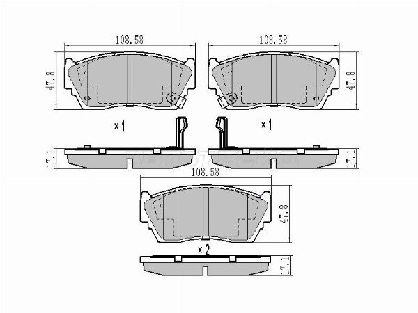 Колодки тормозные Nissan Sunny