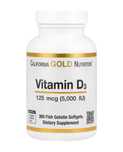 Витамин D3 от California Gold Nutrition, 125 мкг (5000 МЕ) 360 tabletk