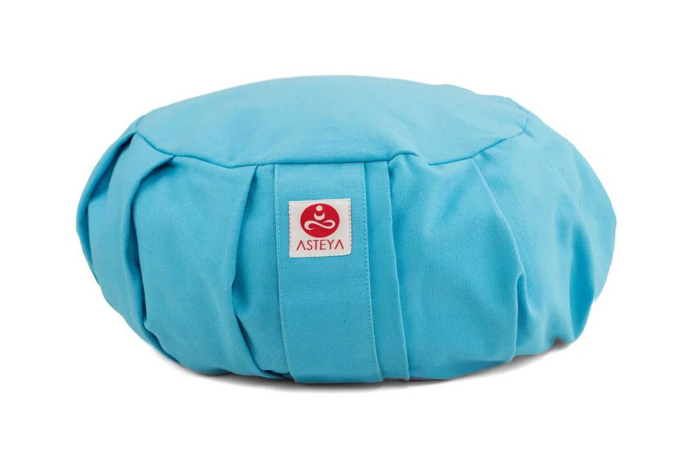 Pernă de meditație Zafu Plisată Asteya. 36x12 cm.