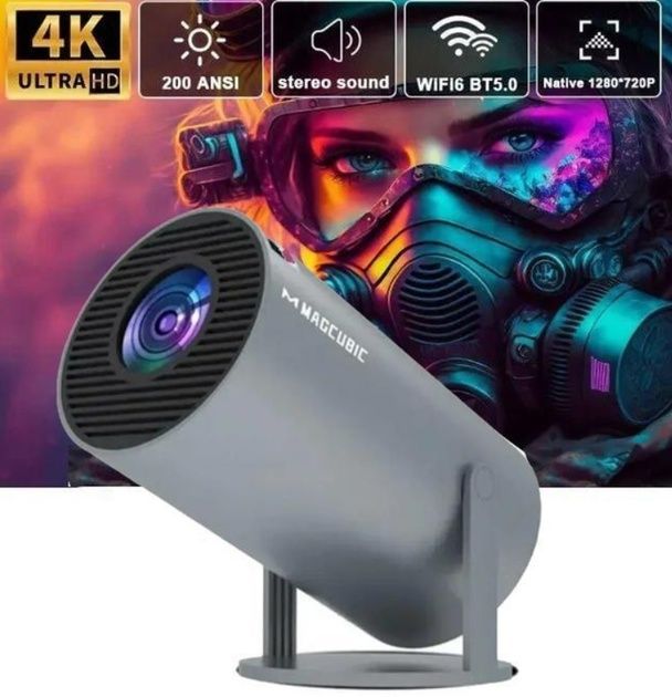Проектор 4К Ultra HD Pro Android 11 WiFi резолюция 1280×720P