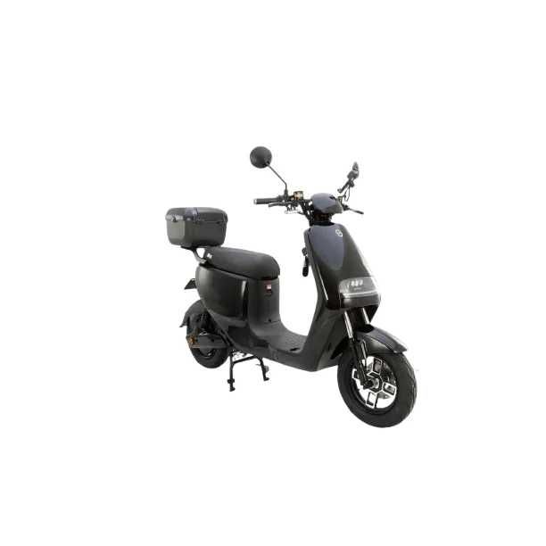 Scuter electric 900 W, autonomie 90 km, maxim 25 km/h, albastru