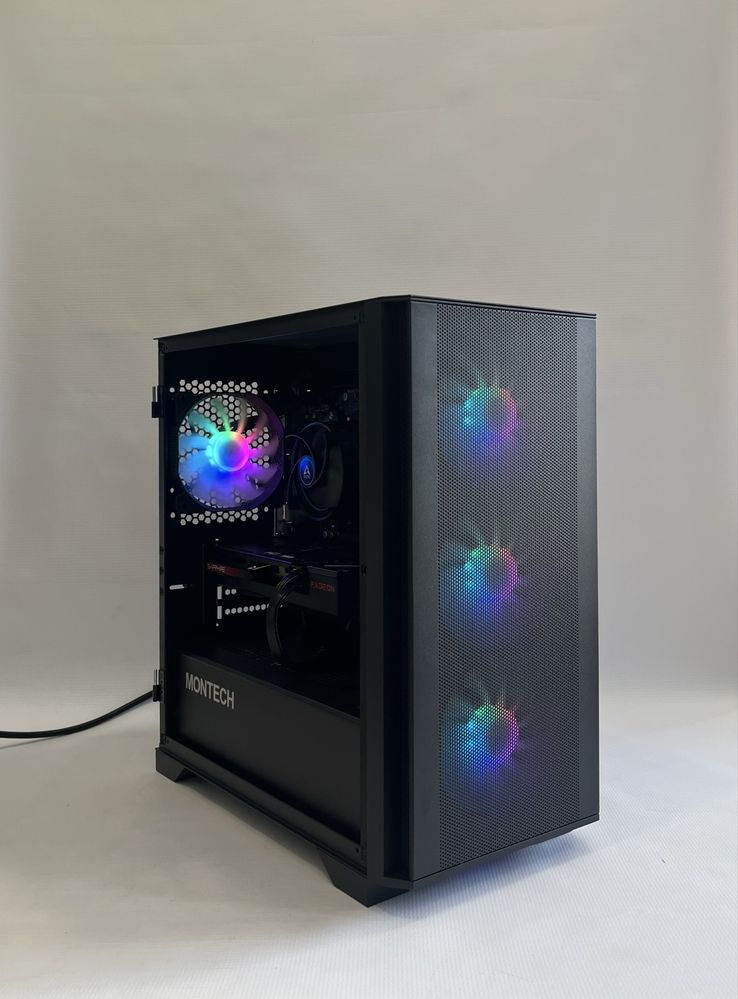 Гаранция! Геймърски компютър AMD Ryzen 5 5500 AMD RX 7600 8GB 16GB Ram