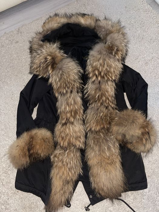 Haina blana bej/negru (parka)