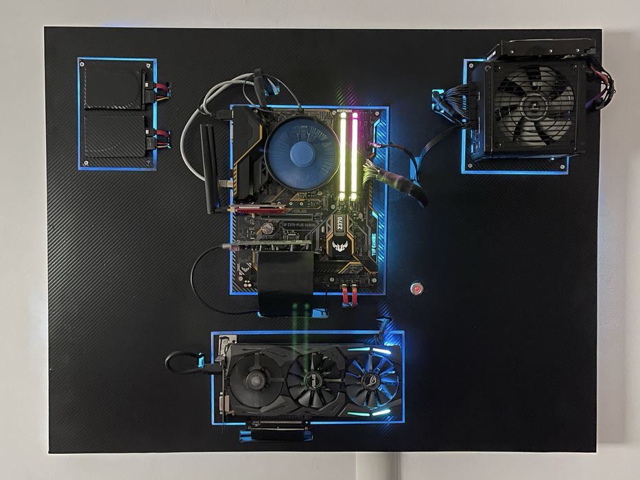 PC Wallmounted Gaming video GTX 1060 Strix + baza TUF Z370-PLUS