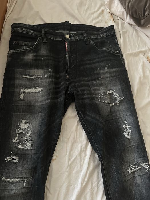 Мъжки черни дънки Dsquared