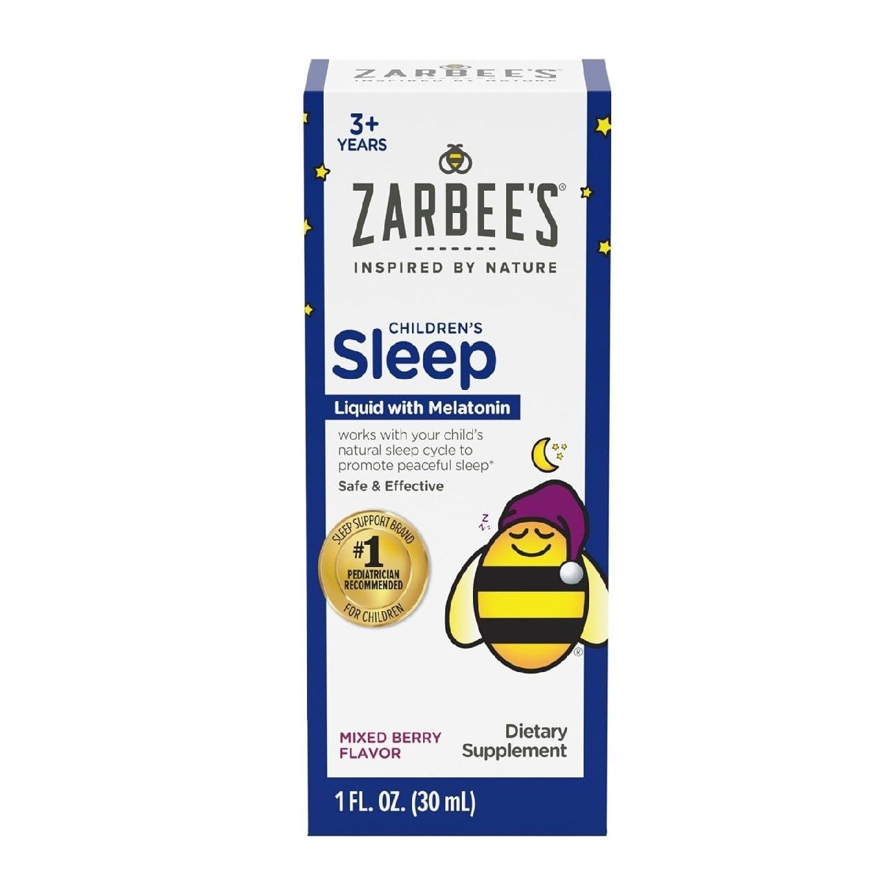 Жидкая добавка для сна Zarbee's Kids с 1 мг мелатонина
