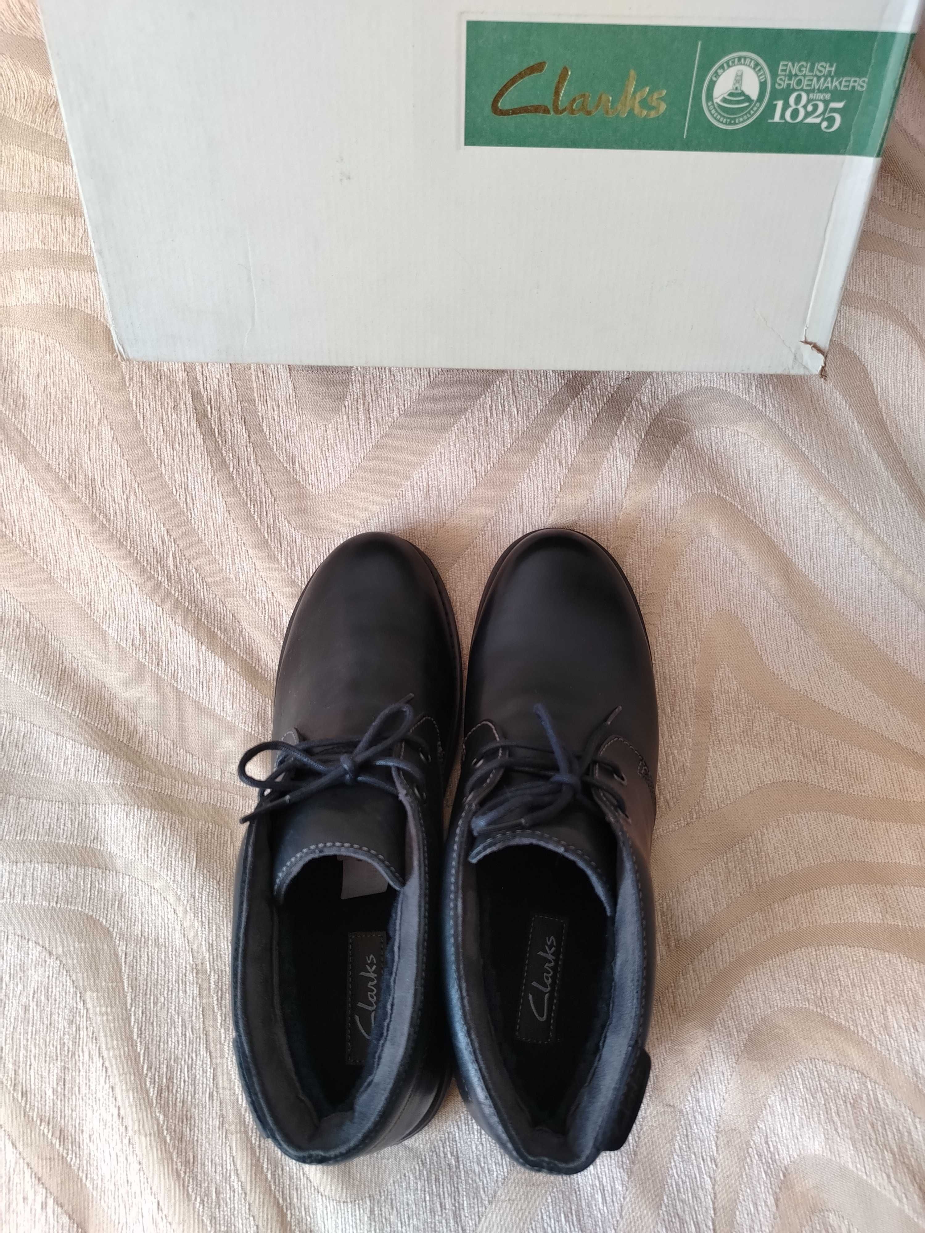 Clarks /разм-45/ НОВАЯ ОБУВЬ зимние ботинки полуботинки сапоги на меху