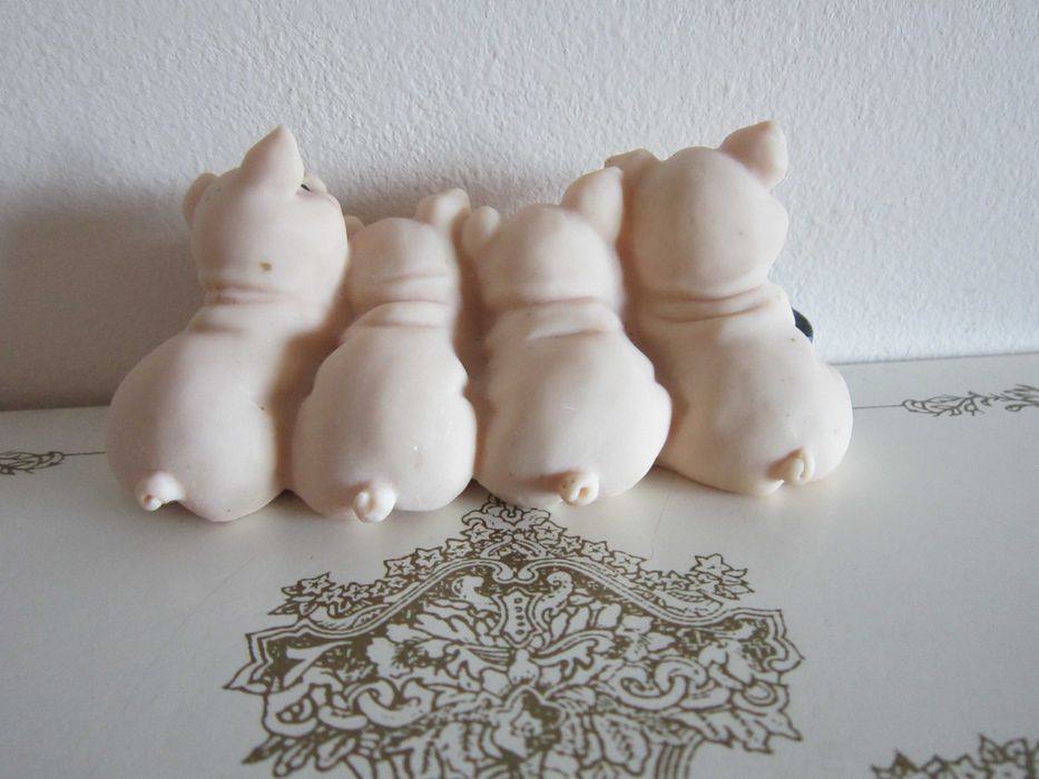 cadou rar decoratiune funny purcelusi pt Noroc "Viel Gluck"Germania'90