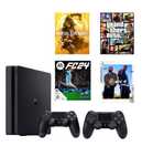 Продам sony PS4 slim 1 tb с 4 дисками