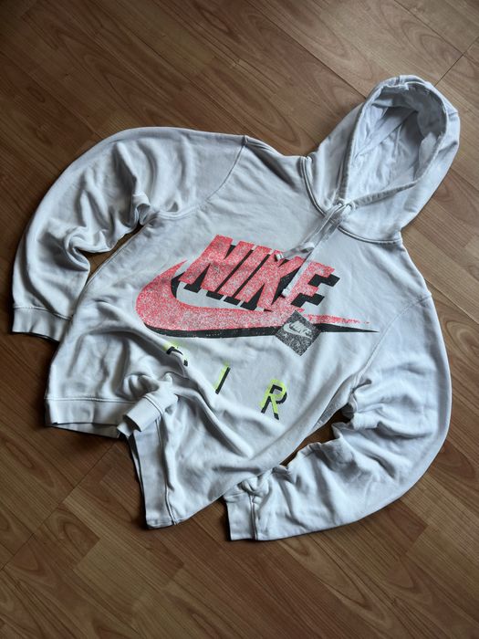 Hanorac hoodie sweater sweatshirt Nike Air white cotton