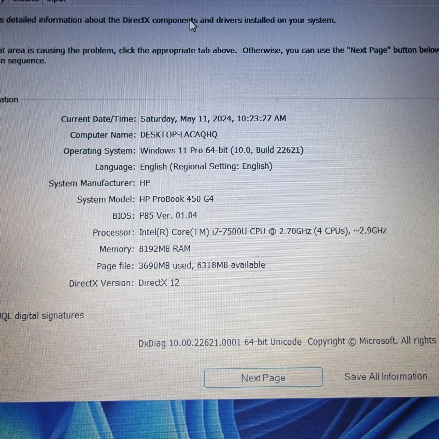 Laptop HP ProBook 45D G4