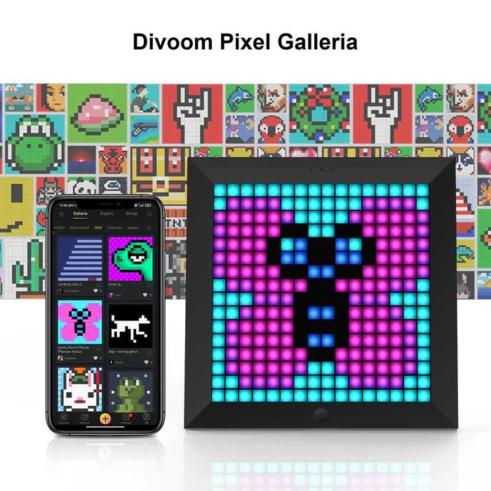 Фоторамка цифрова с пиксели 16 х 16 RGB LED програмируема Divoom Pixoo