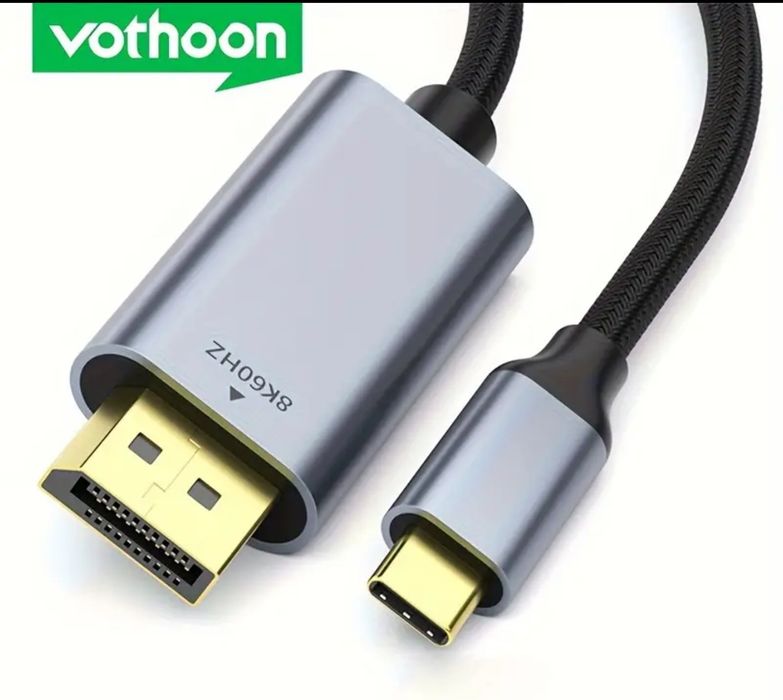 Cablu USB-C la DisplayPort 1.4 - 8K.60Hz, 4K.120Hz