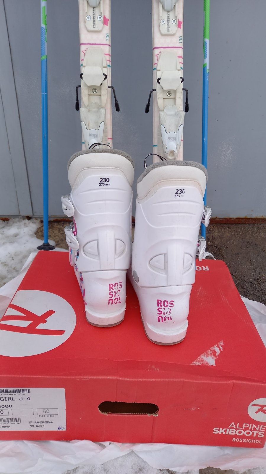 Комплект ски Rossignol-130см.+обувки Rossignol-23