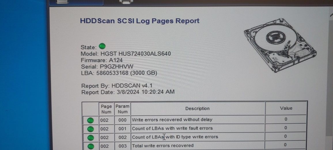 Harddisk Server SAS 3 Tb 3.5" HGST 7.2k 64mb HUS723030ALS640