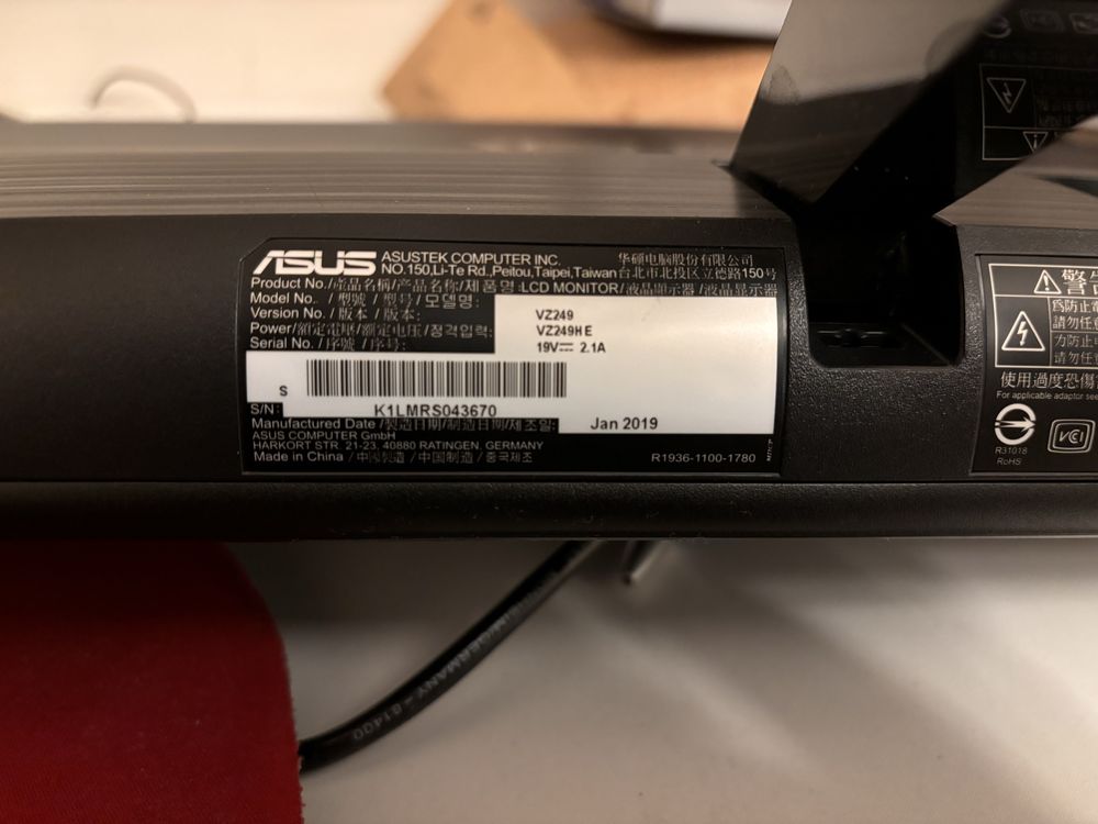 Монитор Asus 24 Full HD, IPS, Ultra-slim