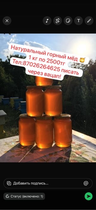 Мёд горый чистый с гарантией