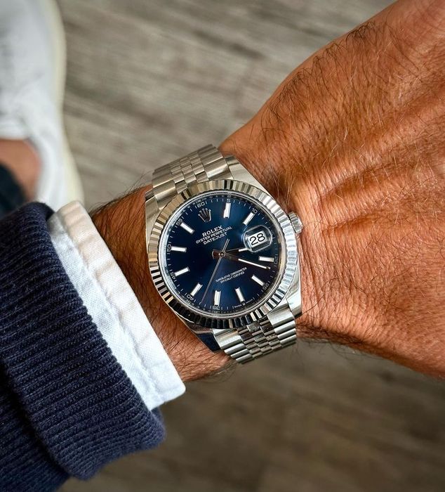 ceas rolex datejust blue dial 41,mm
