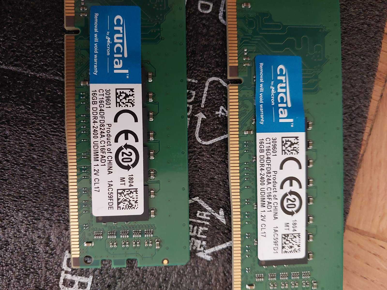 32GB DDR4 2400Mhz - Mushkin Blackline Frostbyte, Crucial